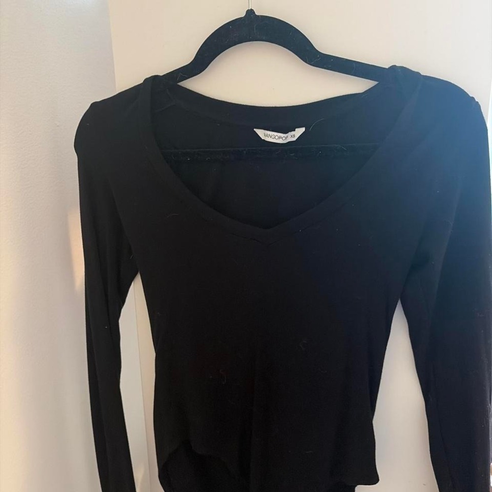 Black long sleeve bodysuit